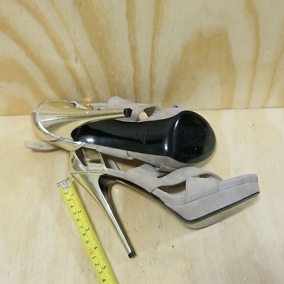 Burak Uyan Strapped Heeled Sandals/Shoes Wmn's sz 7 1/2 ( EU 38) Made in Italy - Picture 10 of 11